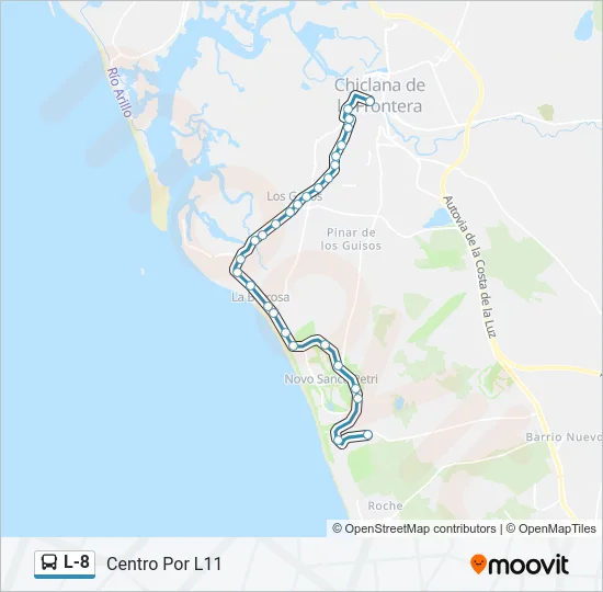 L-8 Bus Line Map