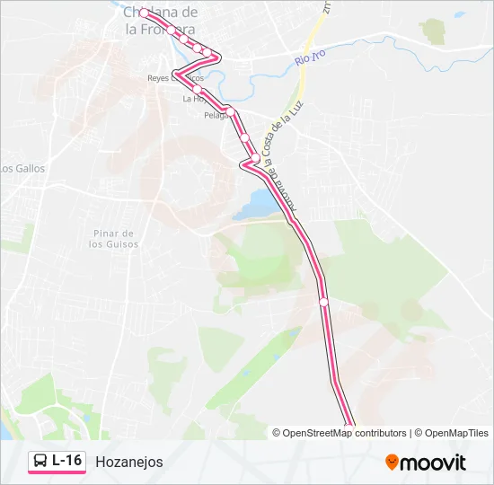 L-16 bus Mapa de línia