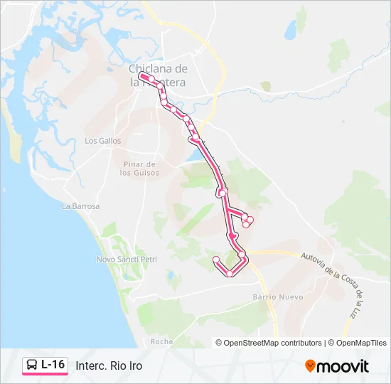 L-16 Bus Line Map