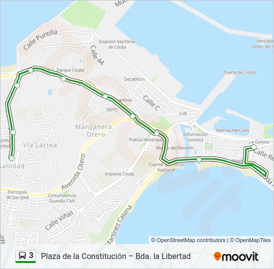 3 Bus Line Map