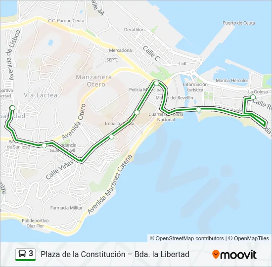 3 Bus Line Map