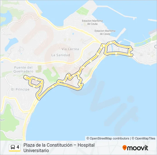 4 Bus Line Map
