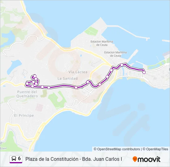 6 Bus Line Map
