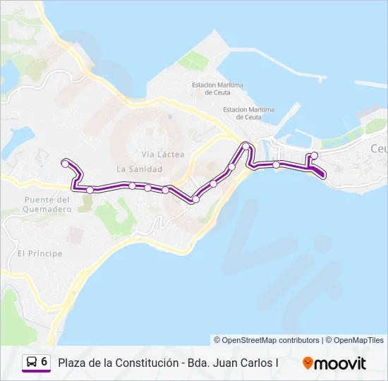 6 Bus Line Map