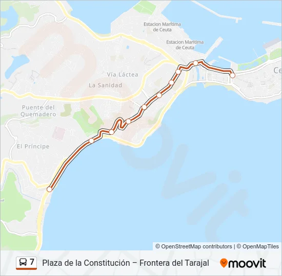 7 Bus Line Map