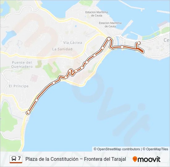 7 Bus Line Map