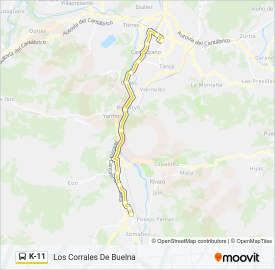 K-11 Bus Line Map