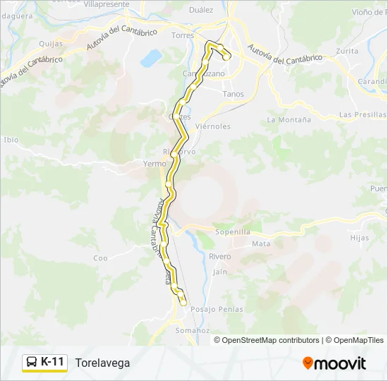 K-11 Bus Line Map