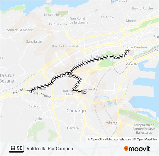 SE Bus Line Map