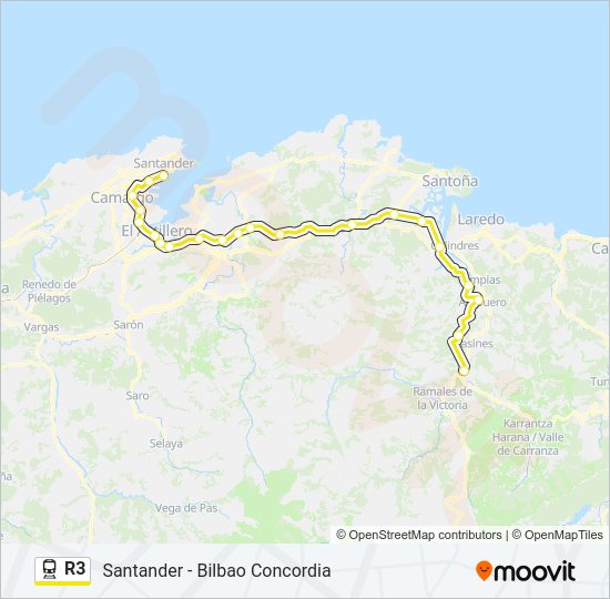 R3 Train Line Map