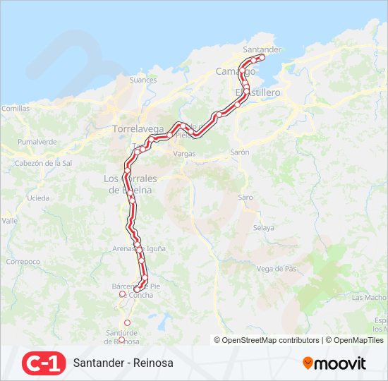 C1 Train Line Map
