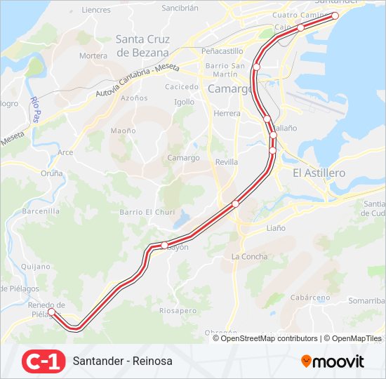 C1 Train Line Map