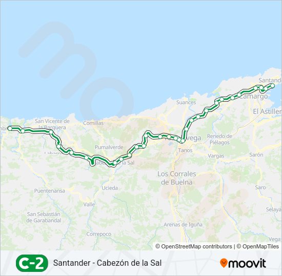 Mapa de C2 de tren