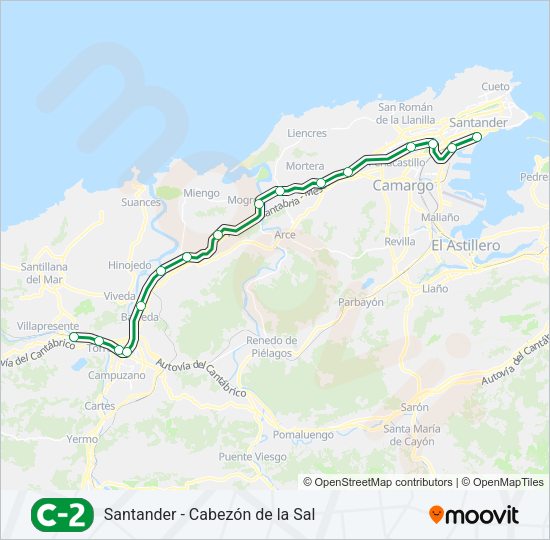 C2 Train Line Map