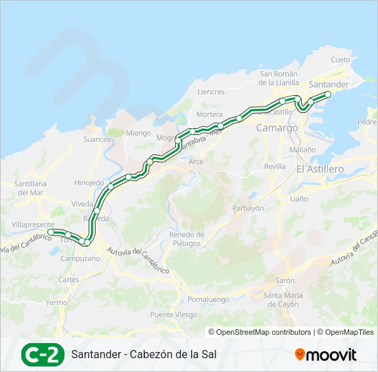 C2 Train Line Map