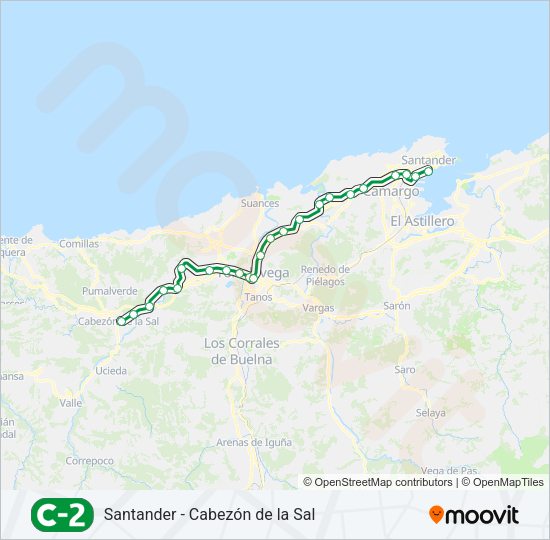 C2 Train Line Map
