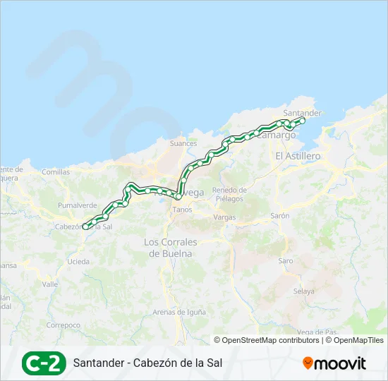C2 Train Line Map