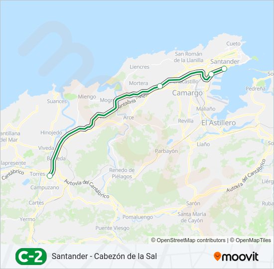 Mapa de C2 de tren