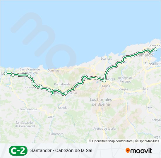C2 Train Line Map