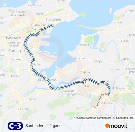 C3 Train Line Map
