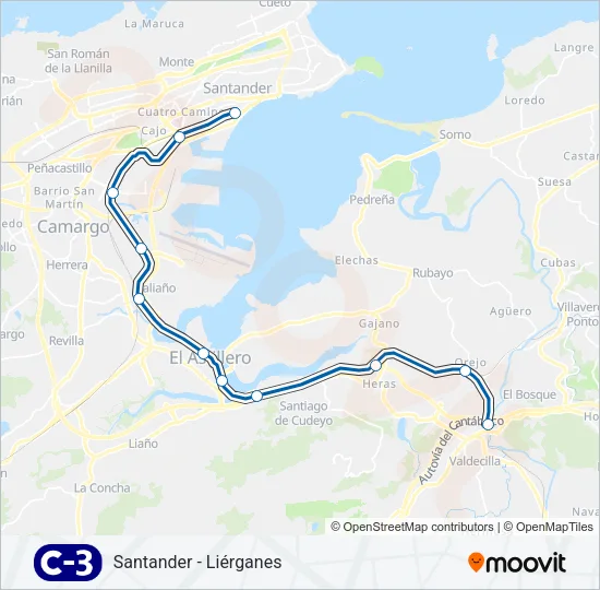 C3 Train Line Map