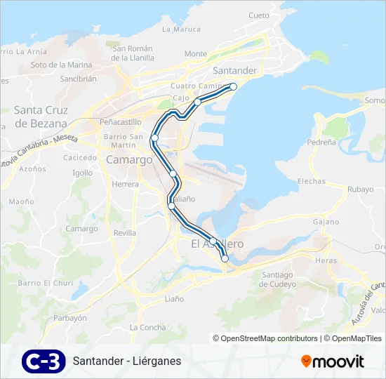 C3 Train Line Map