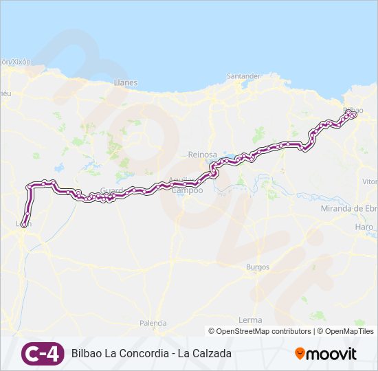 Mapa de C4 de tren