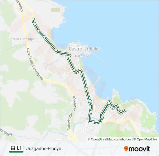L1 Bus Line Map