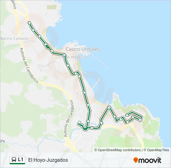 L1 Bus Line Map