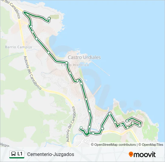 L1 Bus Line Map