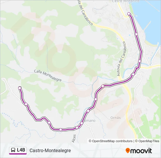 L4B Bus Line Map