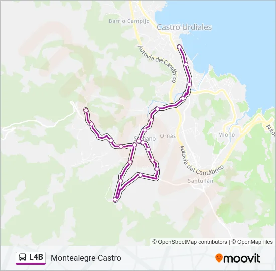 L4B Bus Line Map