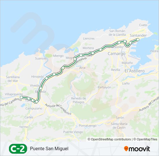 C2 Train Line Map