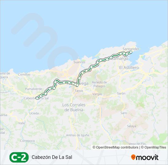 C2 Train Line Map