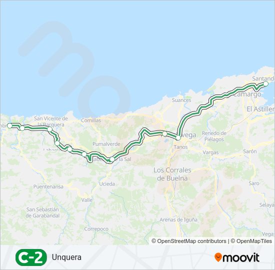 C2 Train Line Map