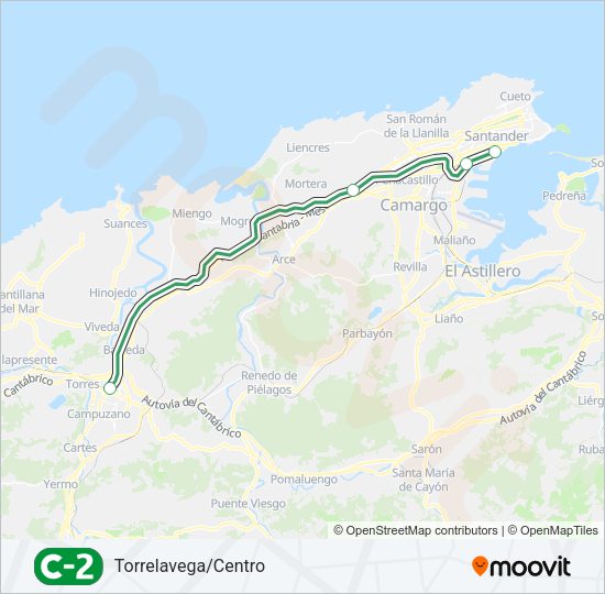 C2 Train Line Map