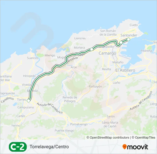C2 Train Line Map