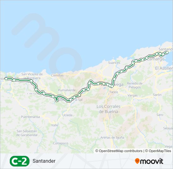 C2 Train Line Map