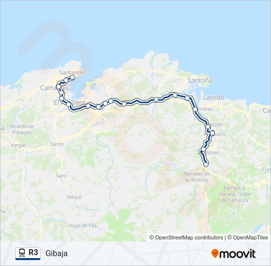 R3 Train Line Map