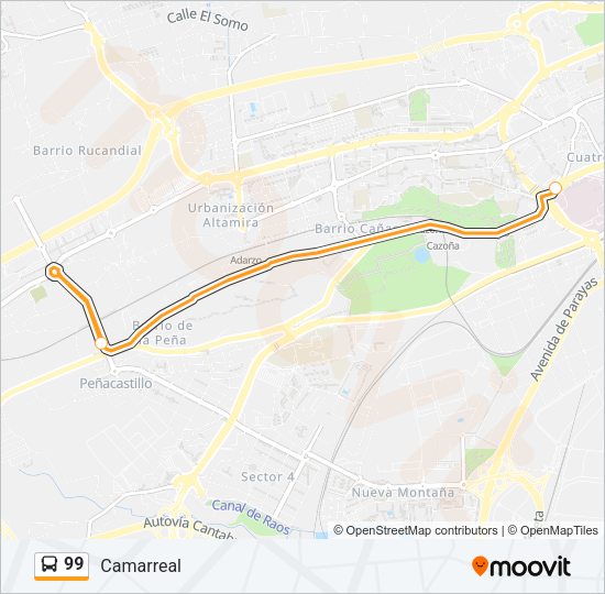 99 Bus Line Map