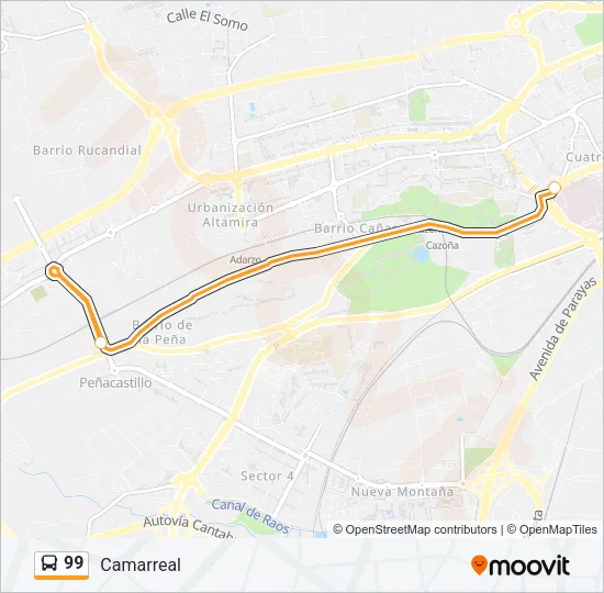 99 Bus Line Map