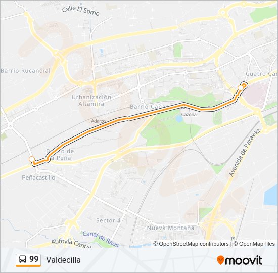 99 Bus Line Map