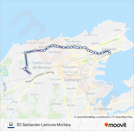 B2 STD-MOR Bus Line Map