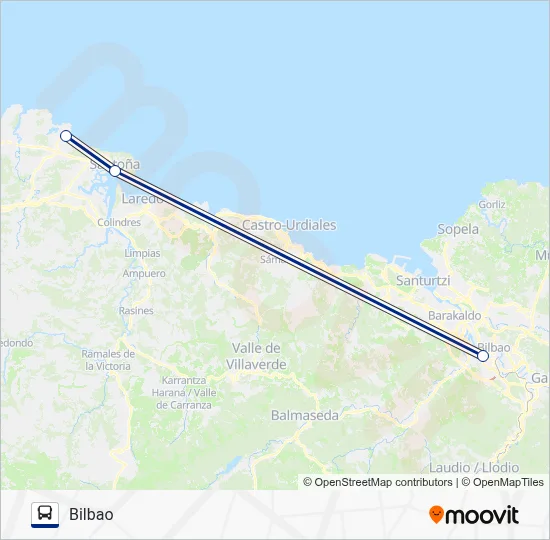 NOJA-BILB Bus Line Map