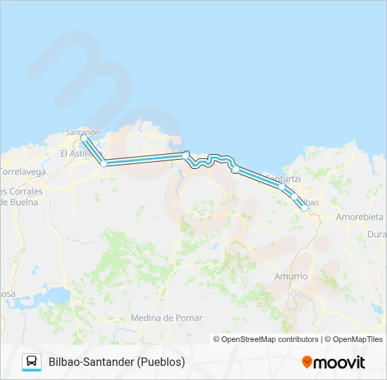 BILB-STDER Bus Line Map