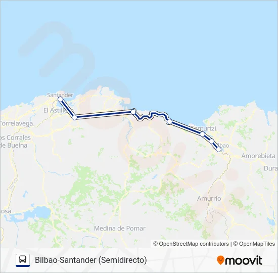 BILB-STDER Bus Line Map
