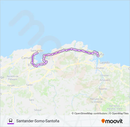 SANTANDER-SOMO-SANTOÑA Bus Line Map