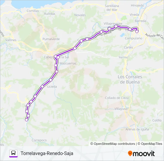 TORRELAVEGA-RENEDO-SAJA Bus Line Map
