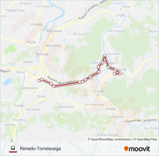 RENEDO-TORRELAVEGA Bus Line Map