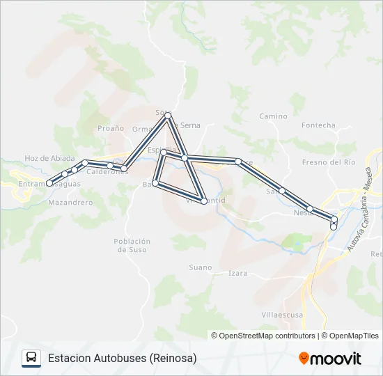 REINOSA-ALTO CAMPOO Bus Line Map